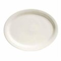 Tuxton China Nevada 8.5 in. Narrow Rim Oval Platter - 3 Dozen TNR-041